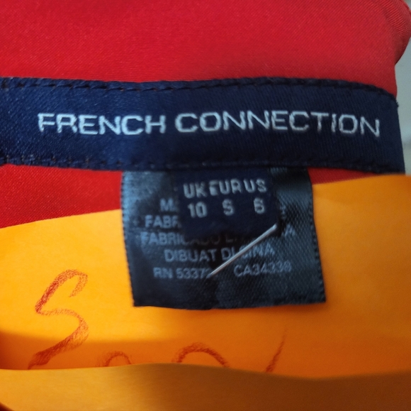 French Connection red Square neck dress size 6 - Picture 4 of 8